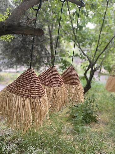 bambu: Təbii lifdən hazırlanmış asma abajur/лампа плафонları - Material — 6