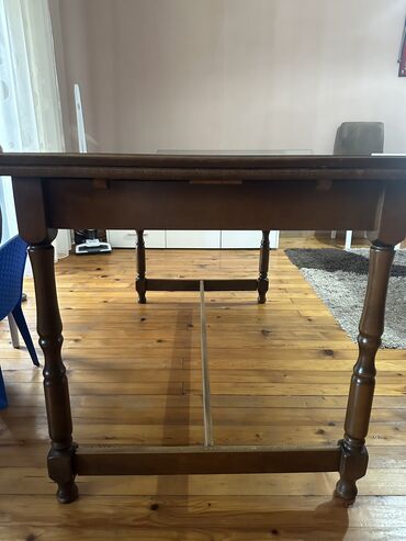 Desks and tables: Dining tables, Rectangle, Wood, Used