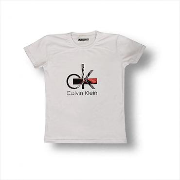 Muška/bela majica kratkih rukava sa printom Calvin Klein na prednjoj