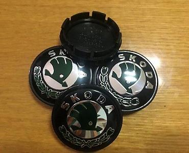aluminijumske felne 16 5x112: ČEPOVI ZA FELNE ŠKODA 56 MM / 52 MM - ZELENI - ORIGINALNI | — 3