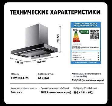 q maks: Кухонная вытяжка Midea CXW-140-TJ25 — настенная модель шириной 896 мм — 1