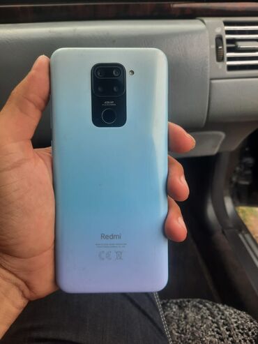 telefonlar gəncə: Xiaomi Redmi Note 9, 64 ГБ, цвет - Синий, 
 Отпечаток пальца, Две SIM карты