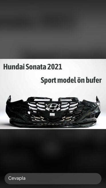 Qapılar: Hyundai Sonata 2021-ci il modelinə uyğun qara rəngli sport ön bufer