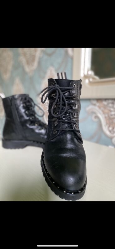зимние обуви женские: Сапоги, 38, цвет - Черный