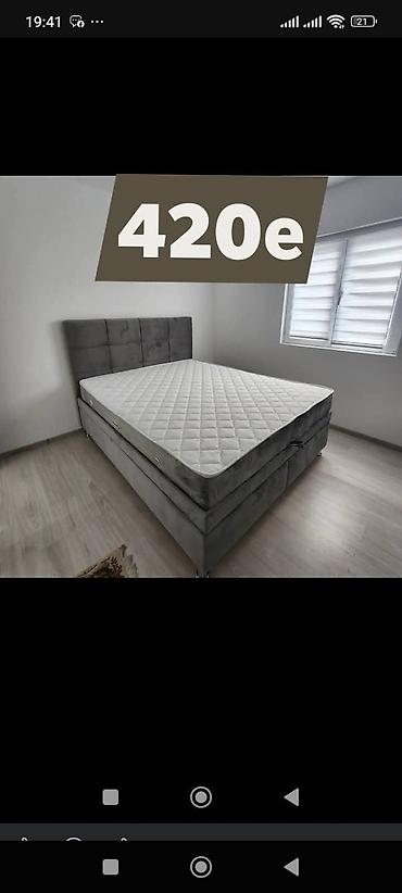 Kreveti: Boxspring bračni kreveti sa tapaciranim uzglavljem - Tip: boxspring — 4