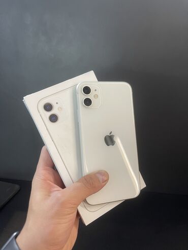 Apple iPhone: IPhone 11, Б/у, 64 ГБ, Белый, 100 %