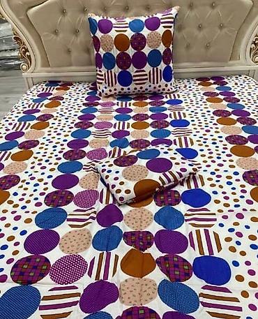 Комплекты постельного белья: Постельное бельё 100% хлопок, простыня, наш адрес Боконбаево на — 29