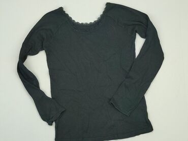 czarne obcisła bluzki z długim rękawem: Blouse, S (EU 36), condition - Good