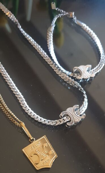 Setovi nakita: Set: Narukvica, Ogrlica, Materijal: Hirurški čelik — 5