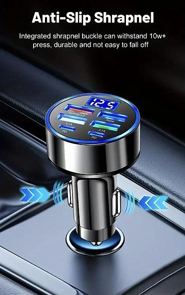 Ostala auto elektronika: Višenamenski brzi punjač za auto(4 USB+2 PD)NOVO. OPIS PROIZVODA — 5