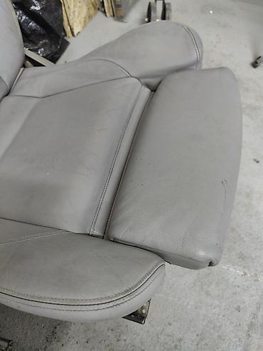 передние сидения: Bmw recaro Пара передних автомобильных сидений, серый кожаный салон — 4