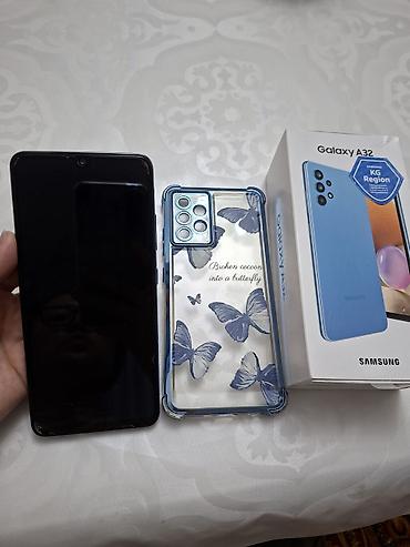 techno camon: Samsung Galaxy A32, Б/у, 128 ГБ, цвет - Голубой, 2 SIM — 4