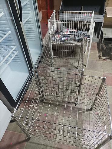 vitri: Mağaza və supermarketlər üçün metal tel səbət/vitrin qəfəsləri - — 1