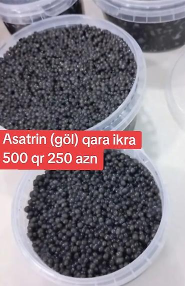 böyürtkən və moruq: Məhsul: Asatrin (göl) qara ikra və qırmızı ikra - Qara ikra: Asatrin — 1