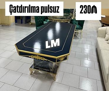 ⚜️ *_KLASSİK Tumbalı masa_* Qiymət : *230₼* *Ölçü : 2m x 1m* lalafo.az -da ⚜️ *_KLASSİK Tumbalı masa_* Qiymət : *230₼* *Ölçü : 2m x 1m*