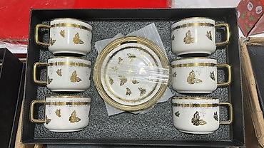mate: Espresso fincan dəsti – 6 nəfərlik - Material: yüksək keyfiyyətli — 6