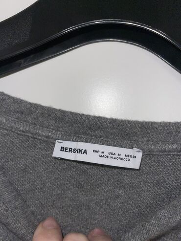 plesne haljine: Bershka M (EU 38), color - Grey, Other style, Long sleeves