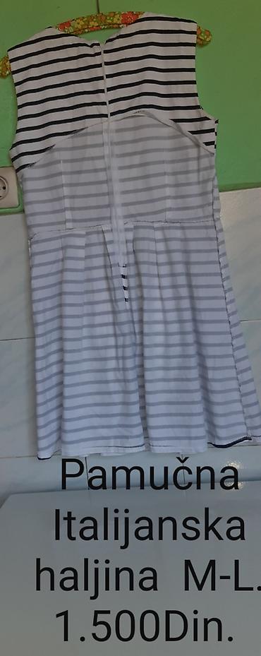 torba mona: Pamučna italijanska haljina, veličina M–L. - Materijal: 100% pamuk — 6