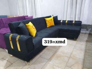угловые диваны для кухни: Künc divan, Açılmayan, Bazasız, Vеlur parça
