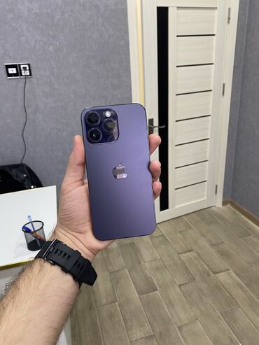 iphone ucuz modeli: IPhone 14 Pro Max, 128 GB, Deep Purple, Zəmanət, Kredit, Face ID