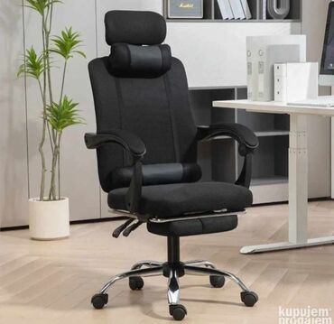 Stolice: Ergonomska kancelarijska stolica sa osloncem za noge - Podesivi — 10