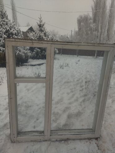 Окна: Деревянное окно, Комбинированное, цвет - Белый, Б/у, 145 *135, Самовывоз