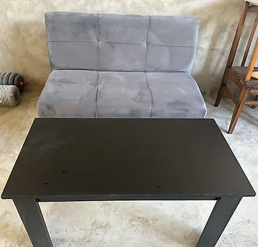 qonaq dəsti: Minimalist qonaq otağı dəsti - 2 nəfərlik kompakt divan: Boz rəngli — 3