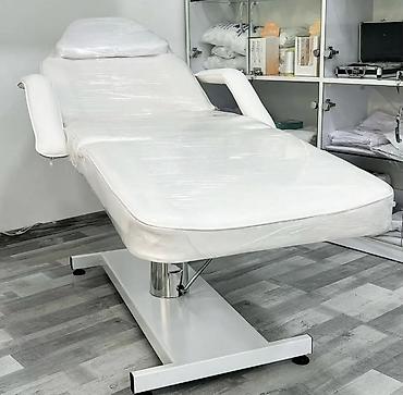 qədimi kreslo: Tibbi yataq 360 dərəcə fırlanır Ağ rəngdə, çoxfunksiyalı tibbi — 2