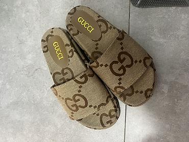 yeezy slide: Босоножки, 37, Gucci, Новый, цвет - Бежевый, Самовывоз — 1