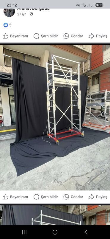 Nərdivanlar: Teleskopik nərdivan, müxtəlif hündürlüklərdə işləmək üçün ideal olan — 3