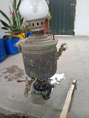 samovar 5l: Qədim samovar, 1970 il, Latun, Vəziyyəti: Qənaətbəxş — 2