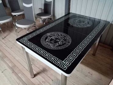 Setovi stolova i stolica: Sto - 80cm Metal noge Ploca univer Staklo 4mm stolica - metal - eko — 25