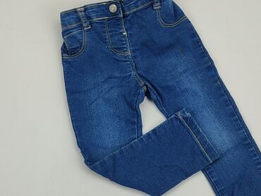 jeansy z motylami: Jeans, 2-3 years, 98, condition - Perfect