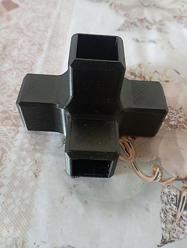 пвх пленки: Крестовой соединитель для профильной трубы (пластиковый, 3D‑печать) — 1