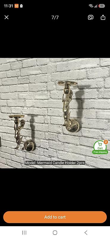 şam r16: Mermaid Candle Holder – 2 ədəd dəst yeni qutuda. Temuda 45 manatadir — 1