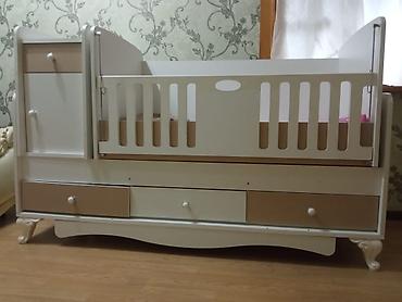 mothercare beşik: Oğlan və qız üçün, İşlənmiş, Dördbucaq, Beşik, Dəstsiz, Matrassız, Yellənmə mexanizmi ilə — 3