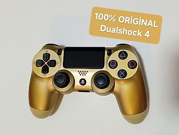 Elektronika: PS4 slim gold original PS4 pultu İdeal vəziyətdə, təzə kimidi Sensor — 1