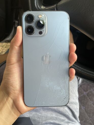 петличные микрофоны: IPhone 13 Pro Max, Колдонулган, 256 ГБ, Көгүлтүр, Заряддоочу түзүлүш, 85 %