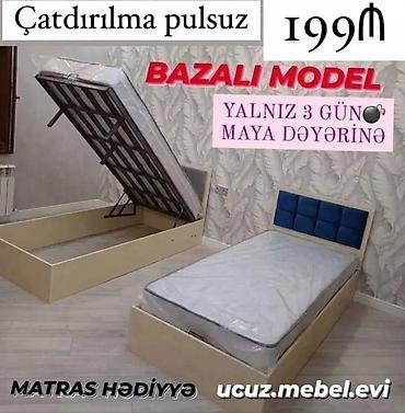 Bazalı tək nəfərlik çarpayı - Açılıb-bağlanan bazalı mexanizm: yuxarı