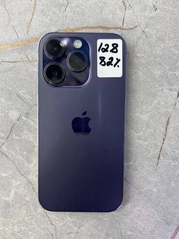 айфон 14 пор: IPhone 14 Pro, 128 ГБ, Deep Purple, 82 %