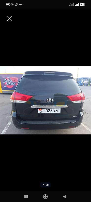 Унаа: Toyota Sienna: 2012 г., 3.5 л, Автомат, Бензин, Вэн/Минивэн — 4