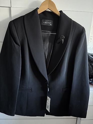 gestalt blazer: Женские пиджаки и юбка 1) Пиджак ZARA, голубой - Размер на бирке: XL — 2