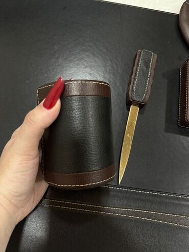 Masaüstü dəstlər: Ofis üçün dəri masaüstü təşkilatçı dəst – OFICA - Material: süni/dəri — 9