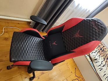 игровое кресло бишкек: Игровое кресло, Б/у, С колесиками, цвет - Красный, Экокожа — 1