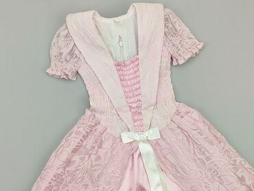 sukienka satynowa długi rękaw: Dress, 4-5 years, 104-110 cm, condition - Good