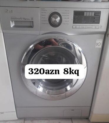 Paltaryuyan maşınlar: Paltaryuyan maşın LG, 8 kq, Avtomat, Qurutmasız, Kredit yoxdur