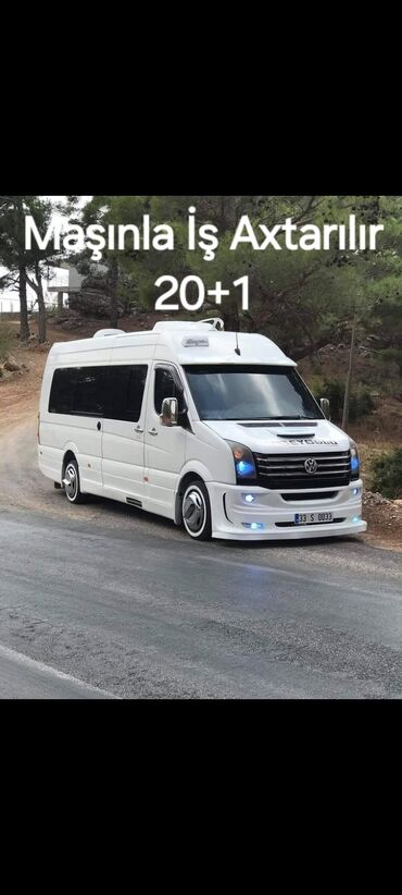 o7 sekilleri: Iş axtarılır 20+1 oturacaq tutumuna malik ağ rəngli Volkswagen Crafter