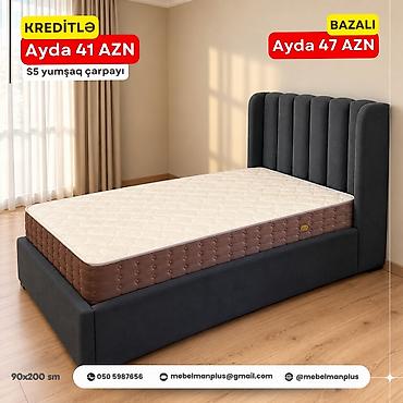 carpayi modelleri: Yeni, Təknəfərlik çarpayı, Bazalı, Matras ilə, Azərbaycan — 4