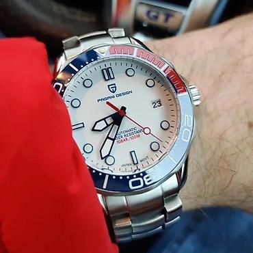 Ručni satovi: PAGANI DESIGN PD-1667 -42mm-Bela -Omega Seamaster Diver 300M Potpuno — 1