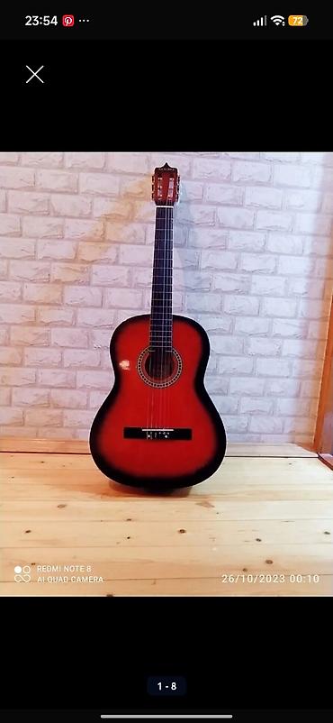 ucuz gitar: Klassik akustik gitara – qırmızı-sunburst rəng sxemi ilə - Korpus — 3